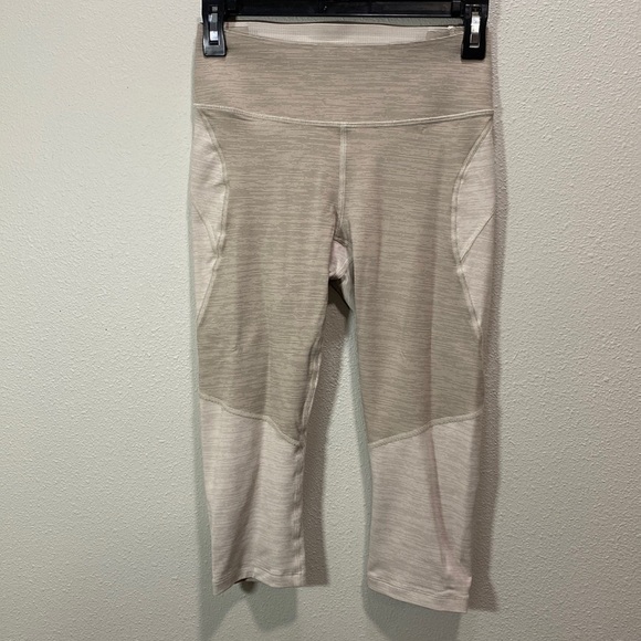 Outdoor Voices Tech Sweat 2 Tone‎ Knee Coyote Atmosphere Pants Legging Tan - Picture 2 of 9